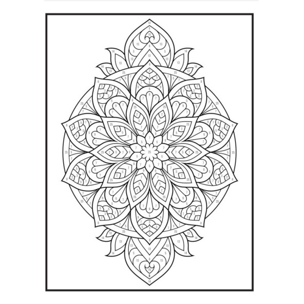 Sayılarla MANDALA Süper Boyama Kitabı (100 TAM Sayfa Boyama) - 7