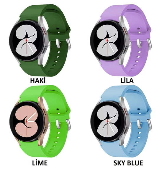 Samsung Galaxy Watch 4 5 6 7 FE 40 40 44 Classic 42 43 46 47 mm Kordon Silikon Kordon - 5
