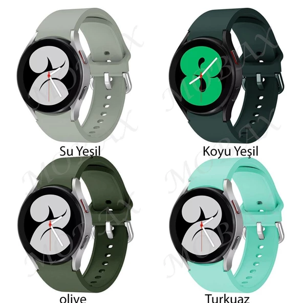 Samsung Galaxy Watch 4 5 6 7 FE 40 40 44 Classic 42 43 46 47 mm Kordon Silikon Kordon - 3