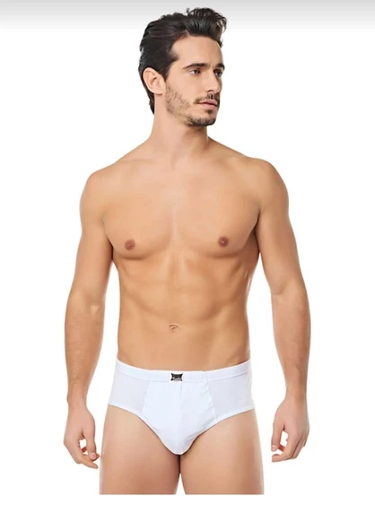 TUTKU 0109 ERKEK PENYE SLİP KÜLOT 6 ADET  BEYAZ XS
