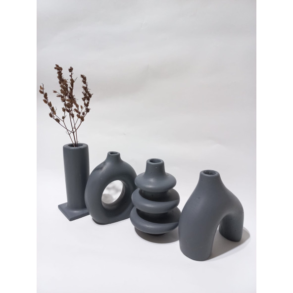 4 LÜ BOHEM GRUP VAZO SETİ KARIŞIK - Resim 2