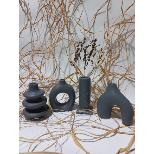 4 LÜ BOHEM GRUP VAZO SETİ KARIŞIK - Resim 3