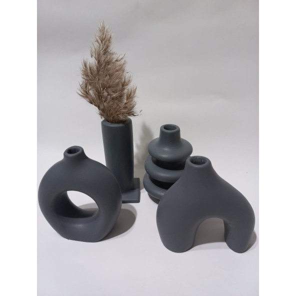 4 LÜ BOHEM GRUP VAZO SETİ KARIŞIK - Resim 4