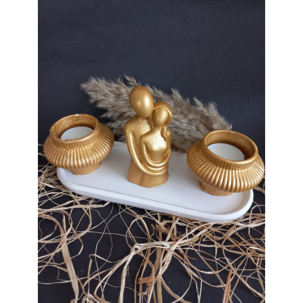 GOLD FİJİ SEVGİLİ MUMLUK SET - 2