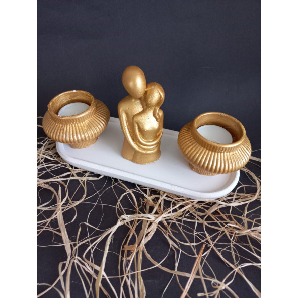 GOLD FİJİ SEVGİLİ MUMLUK SET - 4