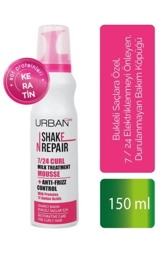 Urban Care Shake N Repair Curl Milk Treatment Bukleli Saçlar İçin Onarıcı Köpük 150 ml