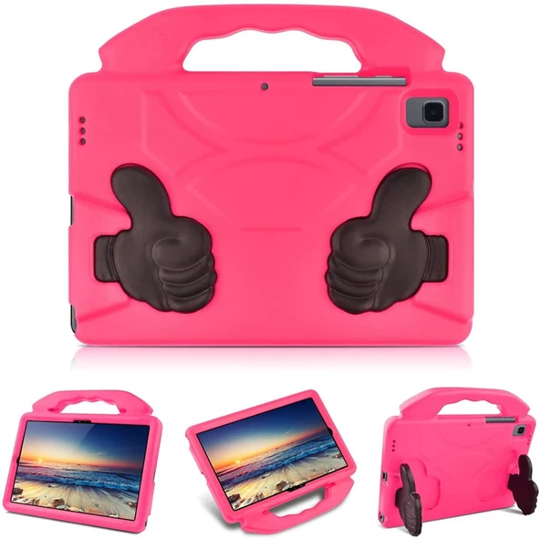 Lenovo Tab M10 Plus TB-X606F X606X Kılıf Tutmalı Standlı Silikon Case - 9