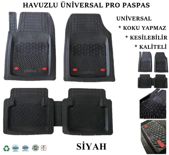 Chevrolet Captiva 2009 4d Havuzlu Üniversal Yeni Nesil Pro Paspas Siyah