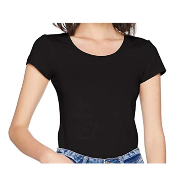 ÖDÜL 5237C-3 KADIN HAVUZ YAKA TİŞÖRT SİYAH 3 LÜ