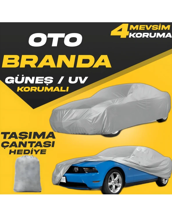 PEUGEOT 408 COUPE Uyumlu Oto Araç Tam Branda 4 Mevsim Parlak Gri ÇANTALI