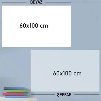 Periboia Ders Çalışma Yazı Tahtası Manyetik Duvar Stickerı 100x60 cm - 2