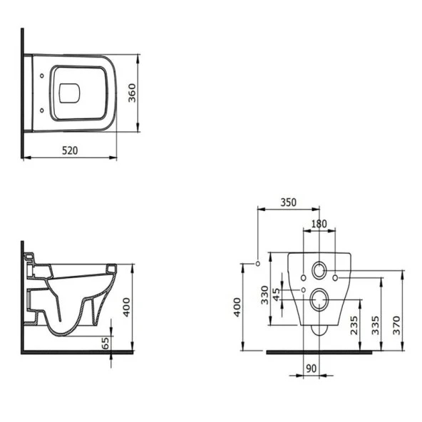 Bocchi Scala Mat Beyaz Asma Klozet ve Yavaş Kapak (Teşhir Ürün) - Resim 3