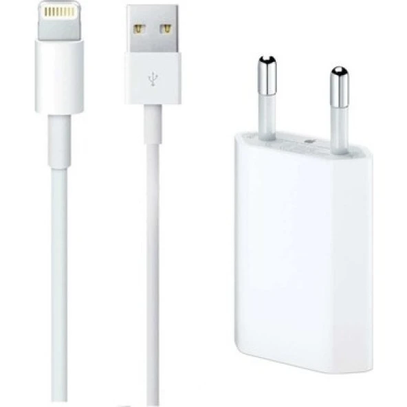 Orjinal Apple iPhone 12 Pro USB 5W Şarj Cihaz MD813ZM-A + MD818ZM-A Kablo Dahil