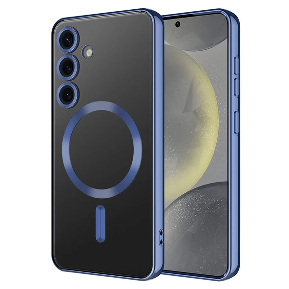 Galaxy S24 Kılıf Kamera Korumalı Magsafe Parlak Luxury - Resim 10