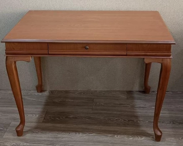 Çalışma Masa ST 19422 Klasik Model Parlak Ceviz Kayın ayak Kaplama Eskitme Kulp - 8