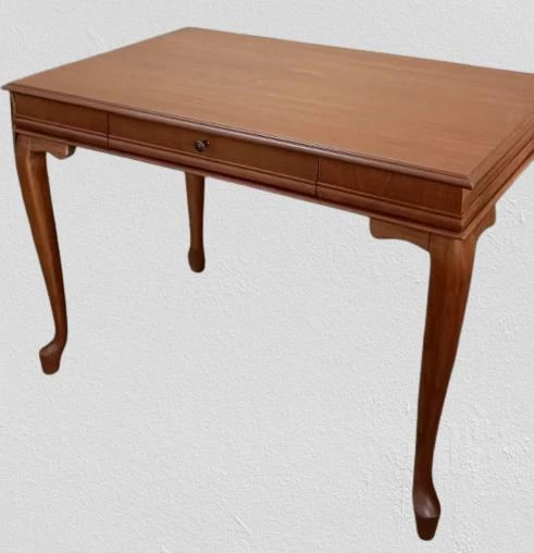 Çalışma Masa ST 19422 Klasik Model Parlak Ceviz Kayın ayak Kaplama Eskitme Kulp - 3