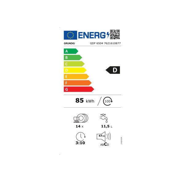 Grundig Gdf 6504 D 6 Program (14 Kişilik) Bulaşık Makinesi - 2