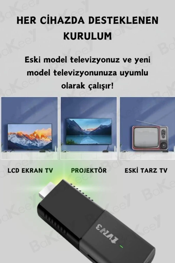 4K Android TV Stick Medya Oynatıcı Android 7.1 Ultra Hd Tv Box Google Play Asistan Smart Tv Wifi - 6
