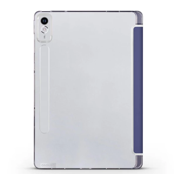 Lenovo Tab P12 12.7inç TB370FU Kalem Bölmeli Kılıf PU Deri Smart Standlı Case - 12