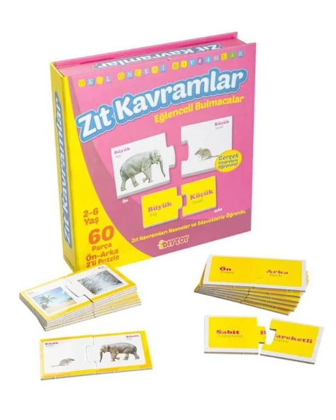 Diytoy Zıt Kavramlar Eğlenceli Bulmacalar 60 Parça - 2