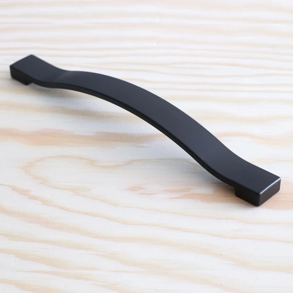 Akasya Kulp Mobilya Mutfak Dolabı Çekmece Dolap Kulpları Kapak Kulpu Kulbu Siyah Renk 160 mm Metal - 7