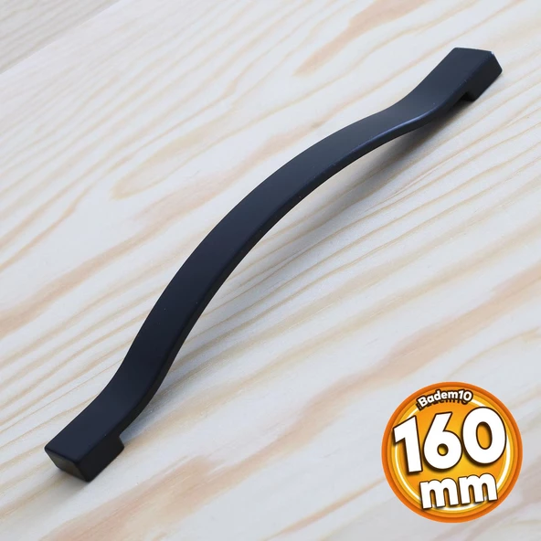 Akasya Kulp Mobilya Mutfak Dolabı Çekmece Dolap Kulpları Kapak Kulpu Kulbu Siyah Renk 160 mm Metal