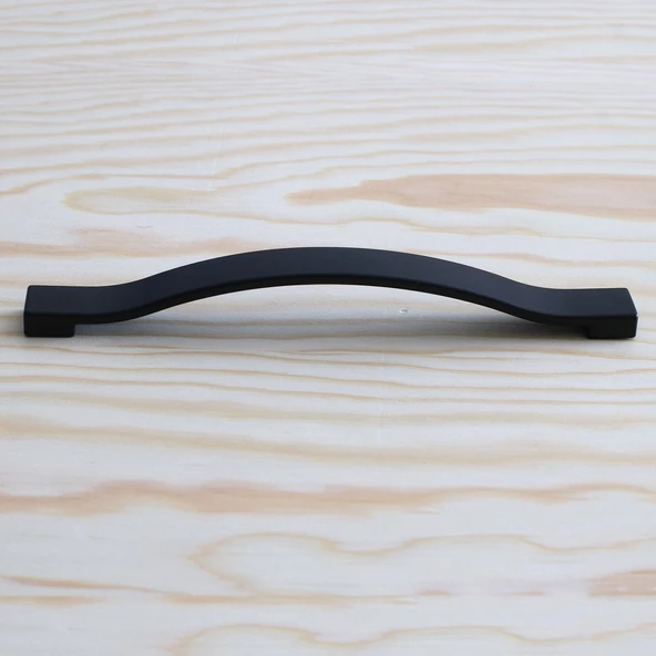 Akasya Kulp Mobilya Mutfak Dolabı Çekmece Dolap Kulpları Kapak Kulpu Kulbu Siyah Renk 160 mm Metal - 6