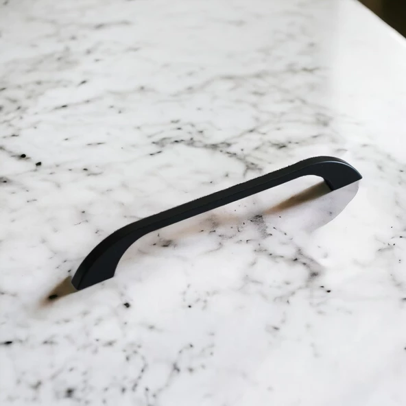 Meriç Kulp Mobilya Mutfak Dolabı Çekmece Dolap Kulpları Kapak Kulpu Kulbu Siyah Renk 160 mm Metal - 3