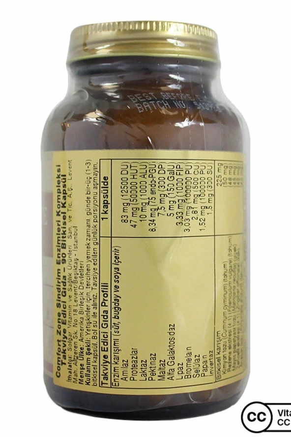 Solgar Comfort Zone Digestive Complex 90 Kapsül - Resim 2