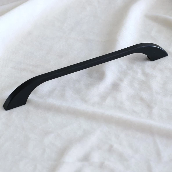 Meriç Kulp Mobilya Mutfak Dolabı Çekmece Dolap Kulpları Kapak Kulpu Kulbu Siyah Renk 192 mm Metal - Resim 6