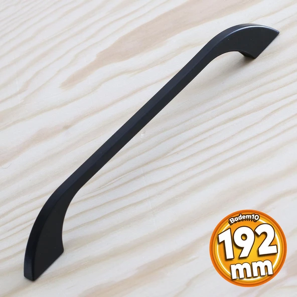 Meriç Kulp Mobilya Mutfak Dolabı Çekmece Dolap Kulpları Kapak Kulpu Kulbu Siyah Renk 192 mm Metal