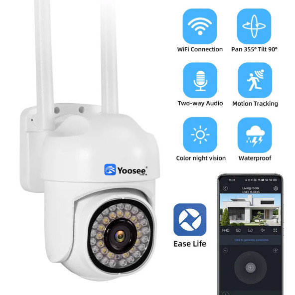 YS-10 MINI Kablosuz wifi Ergonomik boy HD 1080P Dış ortam gece görüşlü Güvenlik Kamerası - 3