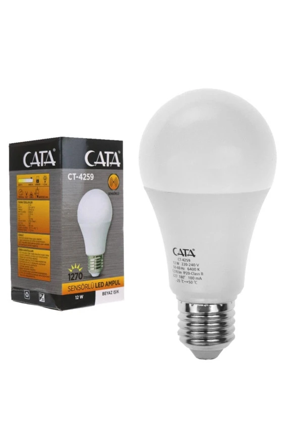 Cata Ct-4259 12w Sensörlü Led Ampül Beyaz