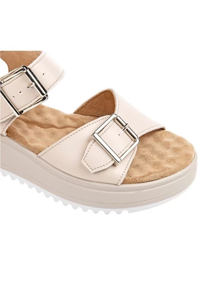 Muya Beebi 34213-045 Anatomik Taban Kadın Sandalet Krem 36-40 - 3