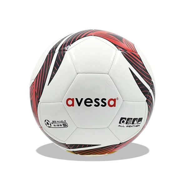 Avessa HTF3000 Hybrid Futbol Topu Siyah-Kırmızı