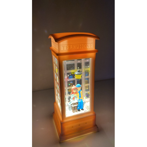 Telefon Kulübesi Kış Masalı Lambası - 2