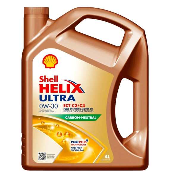 Shell Helix Ultra ECT C2/C3 0W-30 Tam Sentetik Motor Yağı 4 Litre -DPF Uyumlu