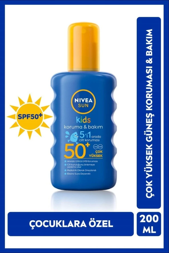 NIVEA SUN ÇOCUK RENKLİ NEML.GÜNEŞ SPREYİ GKF 50