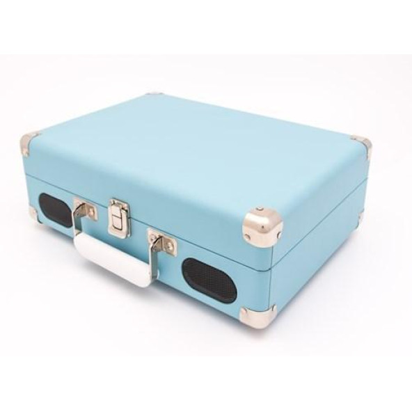 GPO Soho Çanta Pikap Çalar Stereo Hoparlör Mavi - 4