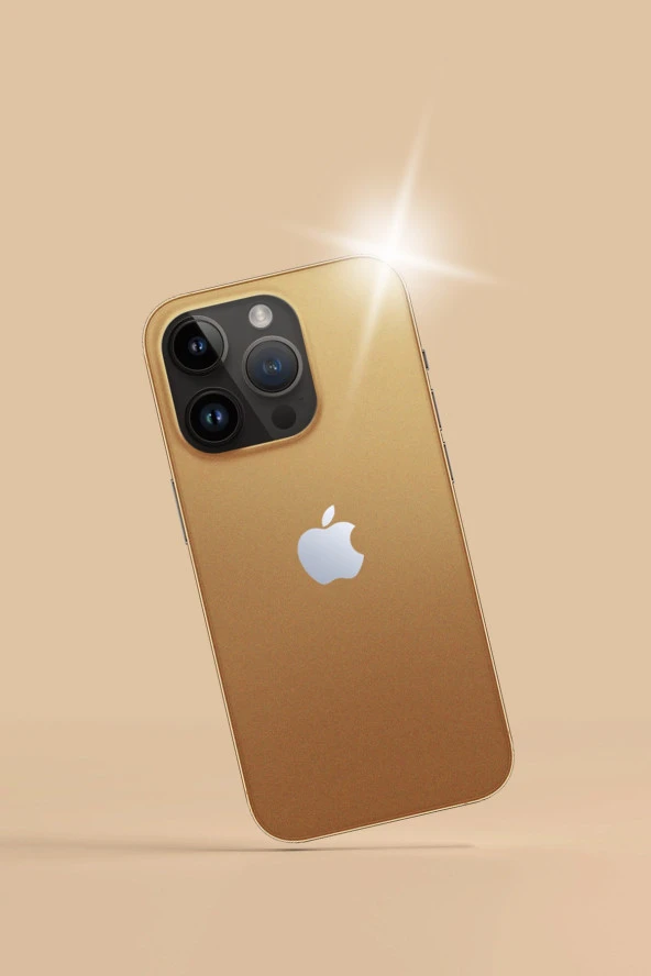 Gold iPhone 14 Pro Kaplama Arka Ve Yan Full Kaplayan Koruyucu Body Hydrogel Kaplama