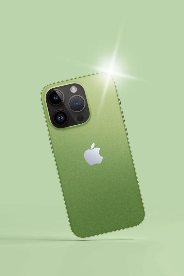 Yeşil iPhone 14 Pro Kaplama Arka Ve Yan Full Kaplayan Koruyucu Body Hydrogel Kaplama