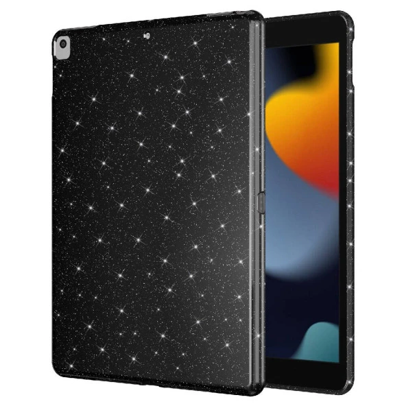 iPad 10.2 2021 (9.Nesil) Tablet Koton Işıltılı Parlak Görünümlü Kılıf