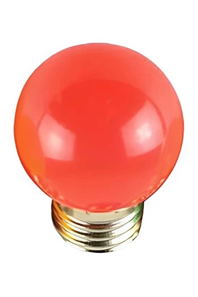 10 Adet 1W E27 Kırmızı  Led Gece Lambası Ampulü KNL380