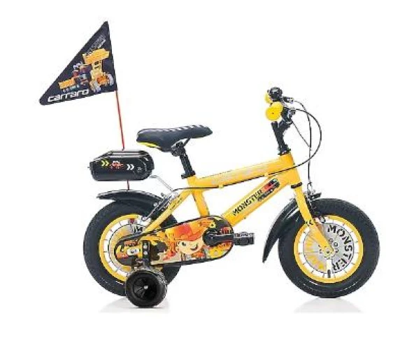 Carraro Monster 12 Jant Çocuk Bisikleti Sarı-Gri-Siyah-Sarı