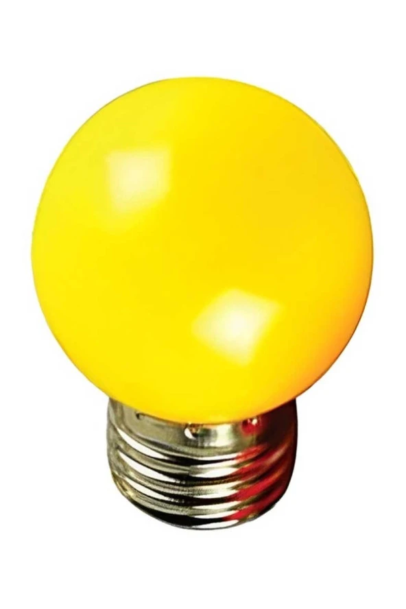 10 Adet 1W E27 Sarı Led Gece Lambası Ampulü KNL380