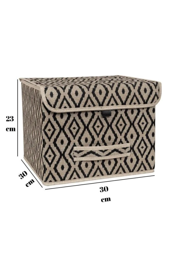 Flosoft Çok Amaçlı Kapaklı Kutu, Dolap Raf Düzenleyici, Dekoratif Saklama Kutusu - 5