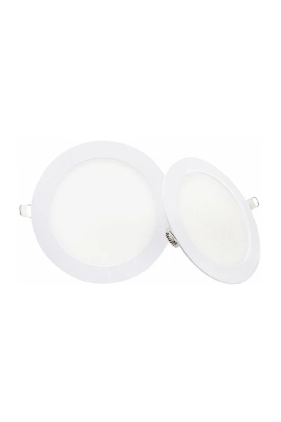 5 Adet 9W 6500K Beyaz Işık Smd Yuvarlak Slim Led Panel KDL405 - 3