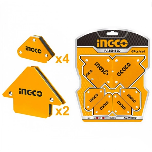 Manyetik Gönye Mıknatıslı Kaynak Tutucu 6"lı Set - 2