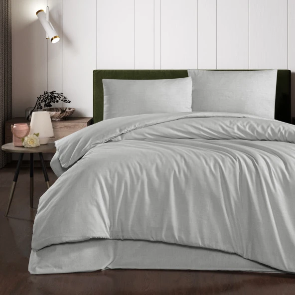 Schafer Home Perry Çift Kişilik Nevresim Takımı 4 Parça-Gri