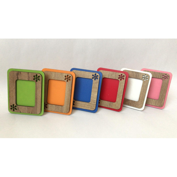 Vesikalık Resim Çerçevesi Ahşap İşlemeli 10 Adet ürün görseli 1